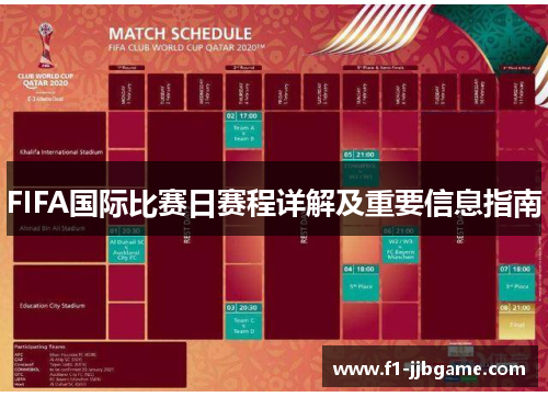 FIFA国际比赛日赛程详解及重要信息指南
